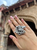 Aaradhya Oxidised Ghungroo Ring
