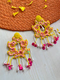 Gulabi Gajra Beaded Earrings