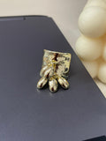 Golden Hanging Bead Ring