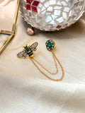 Emerald Honey Brooch