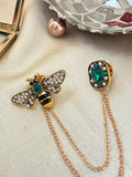 Emerald Honey Brooch