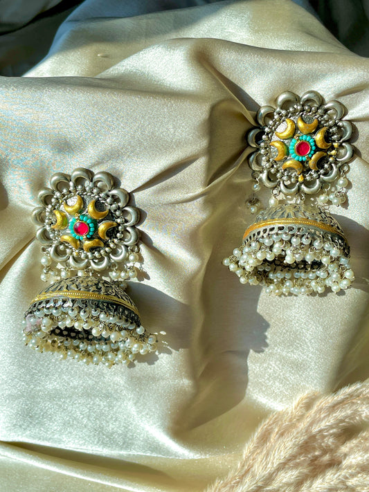 Subhadra Oxidised Jhumka