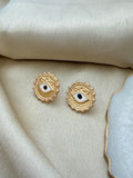 Golden Evil Eye Earrings