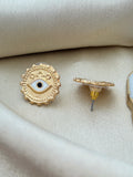 Golden Evil Eye Earrings