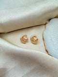 Golden Moon Heart Earrings
