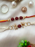 Divya Rudraksh Bhaiya Bhabhi Rakhi Combo