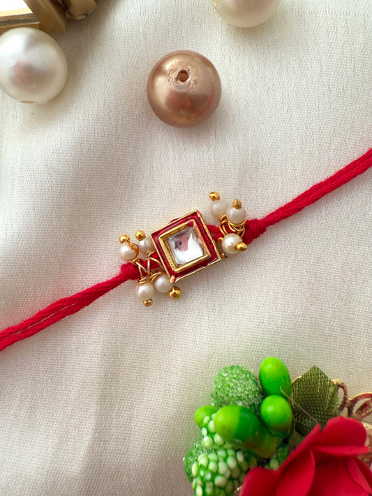 Pearl Royal Kundan Rakhi