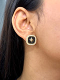 Noir Compass Earrings