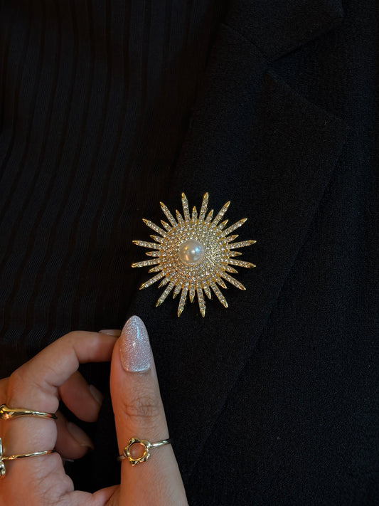 Solara Pearl Burst Brooch