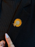 Orange Sunbee Brooch