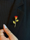 Red Rose Brooch