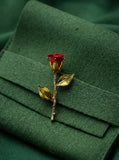 Red Rose Brooch
