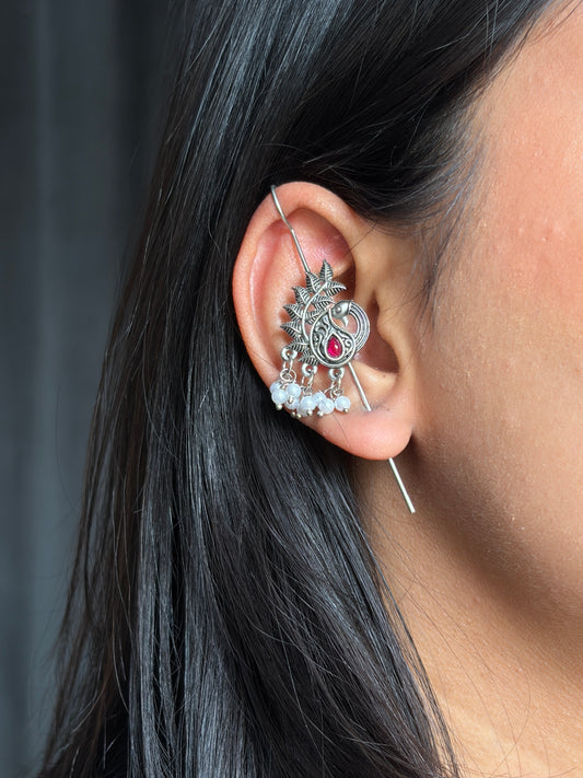 Morika Pearl Oxidised Earcuff