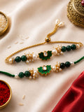 Lotus Pearl Bhaiya Bhabhi Rakhi Combo