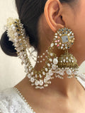Swarnika Pearl Earrings Mangtika Set