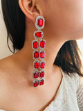 Royal Ruby Drop Earrings