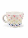 Rainbow Hearts Ceramic Espresso Cup
