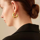 Golden Glam Hoops Combo