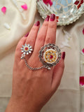 Rajvanshi Oxidised Chain Ring