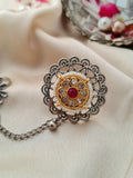 Rajvanshi Oxidised Chain Ring