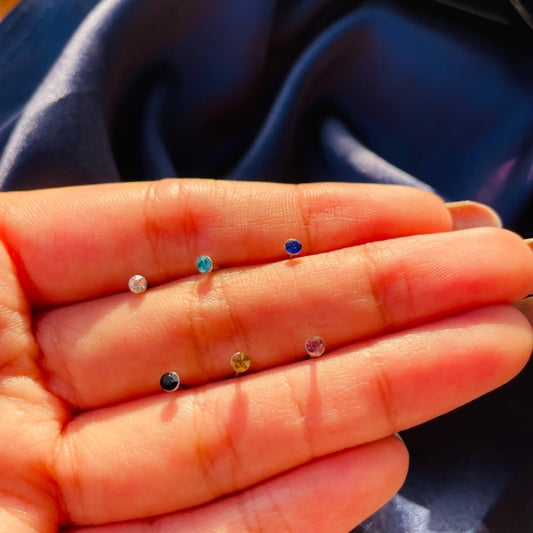 क्रिस्टल छेदा नाक अंगूठी