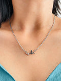 Silver Solitaire Bird Chain