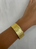 Beaten Brass Cuff Bracelet