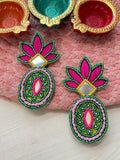 Karva Mirror Beaded Earrings