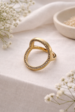 Three Tone Spark Ring
