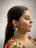 Karva Mirror Beaded Earrings