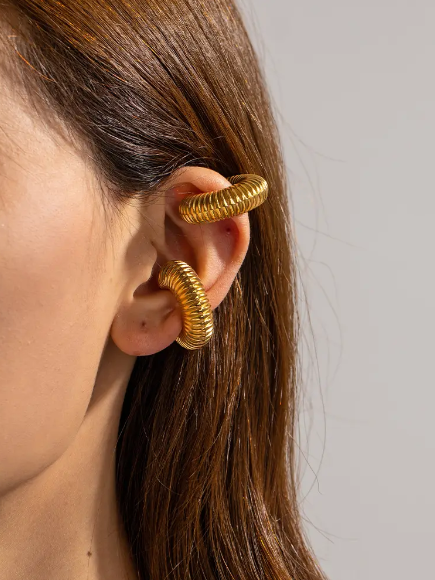Spiral Duo Chunky Earcuff Combo