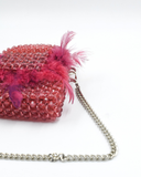 झिलमिलाता पंख मिनी हैंडबैग