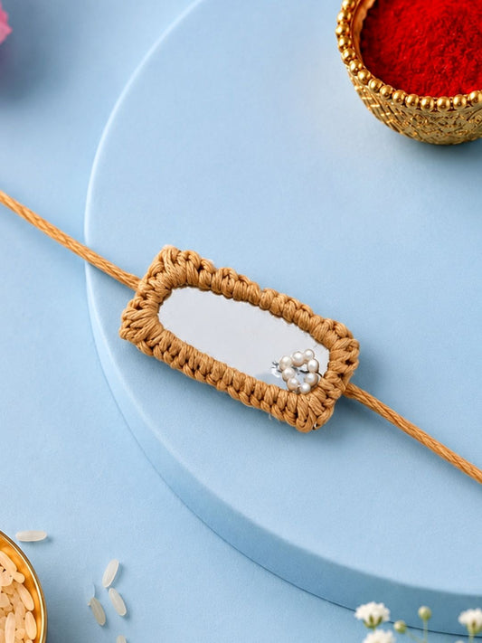 Crochet Mirror Rakhi