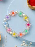 Colourful Daisy Charm Bracelet Rakhi