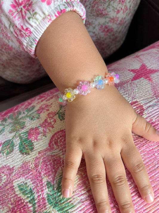 Colourful Daisy Charm Bracelet Rakhi