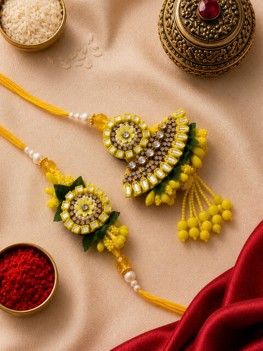 Peetambara Jyoti Bhaiya Bhabhi Rakhi Set