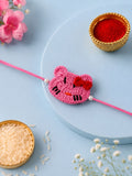 Pink Kitty Crochet Rakhi