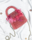 झिलमिलाता पंख मिनी हैंडबैग