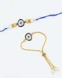 Blessed Gaze Bhaiya Bhabhi Rakhi Combo