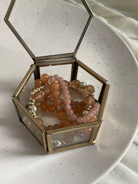 Luxe Glass Box -Hexagon