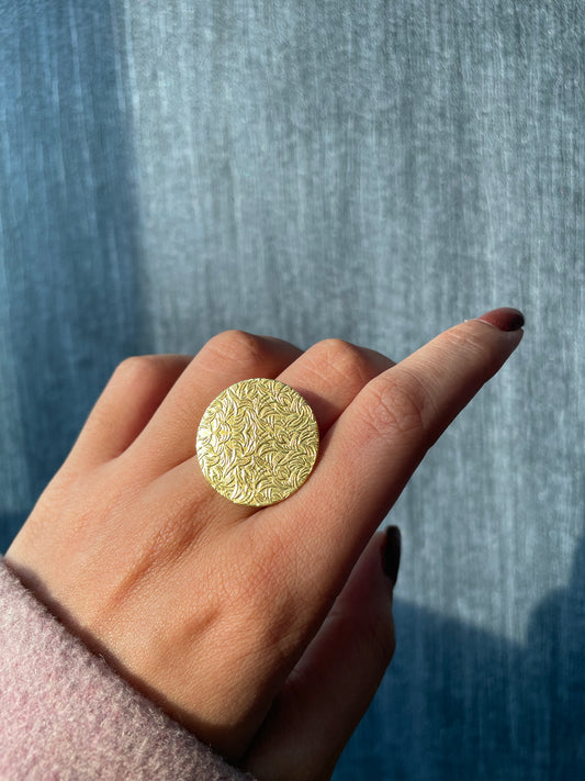 Radiant Orbit Of Gold Ring