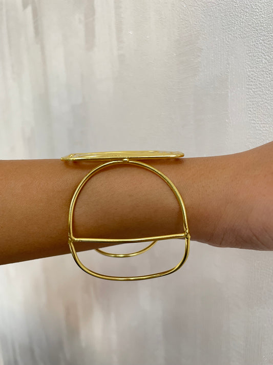 Spiralled Brass Cuff Bracelet