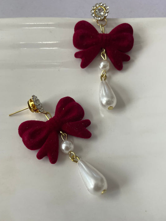 Sweet Bow Drop Earrings