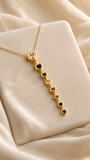 Multicolor Heartline Necklace