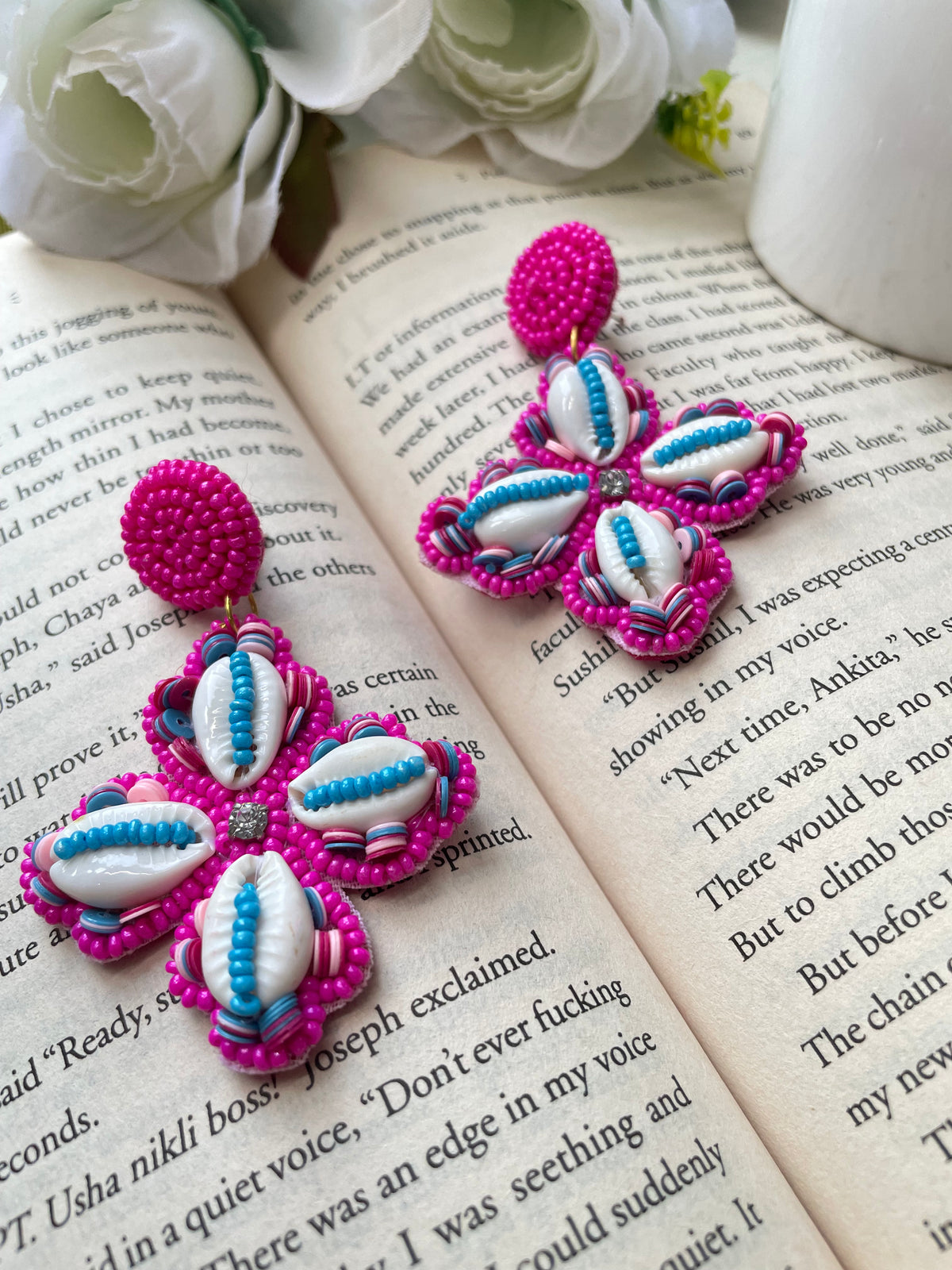 Geetika Shell Beaded Earrings