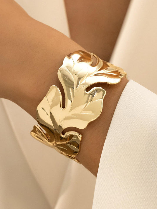 Regal Leaf Cuff Bracelet