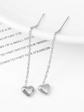 Mini Heart Threader Earrings