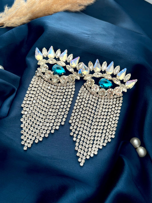 Crystal Evil Eye Dangler Earrings