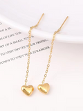 Mini Heart Threader Earrings