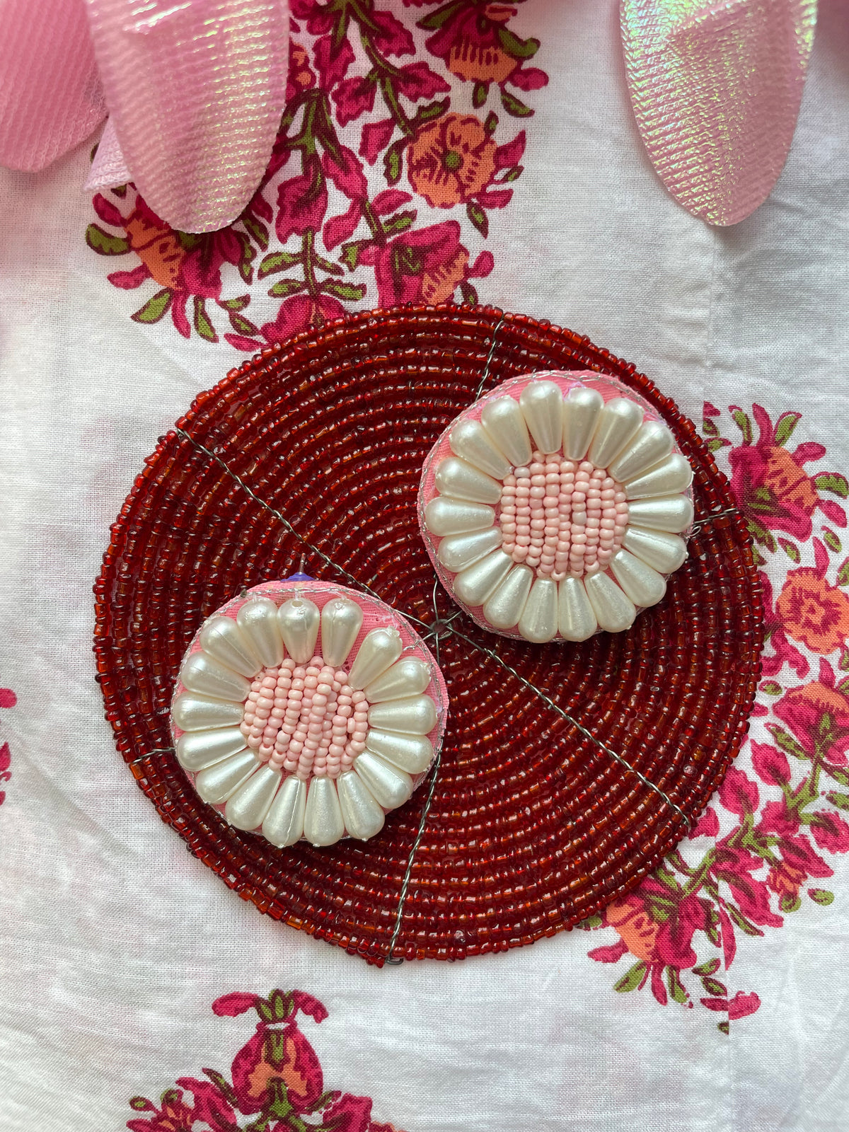 Phool Stud Beaded Earrings